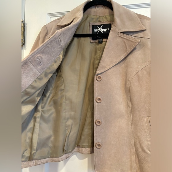 EUC Vintage Maxima Wilson’s Leather cream jacket XL fits nice oversized M to L - Picture 4 of 10